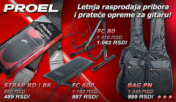 Letnja rasprodaja prateé opreme i pribora za gitare