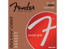 Fender PRIBOR Dura-Tone Coated. 80/20 Acoustic Guitar Strings. Ball End. 880CL Gauges .11-.52