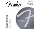 Fender PRIBOR Nylon Acoustic Strings. 100 Clear/Silver. Tie End. Gauges .028-.043