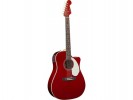 Fender Sonoran SCE. Cutaway. Candy Apple Red w/Match Headstock. Solid Spruce Top. Fishman/Tuner akustična gitara akustična gitara