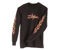 Zildjian LONG-SLEEVE FIRE TEE SHIRT BLACK MEDIUM 