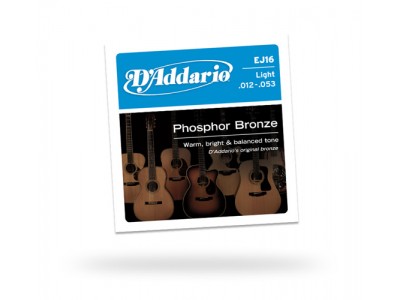 D'Addario EJ16 SET ACOUS GTR PHOS BRONZE LITE EJ16 D'Addario EJ16 SET ACOUS GTR PHOS BRONZE LITE EJ16