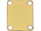 Fender Neck Plate. American Vintage/Mexico Guitars/Basses. No Logo. 4 Bolt. Gold