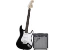 Squier By Fender Affinity Series Strat with Fender Frontman 10G Amp, Black