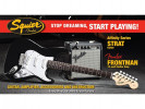 Squier By Fender Affinity Series Strat with Fender Frontman 10G Amp, Black