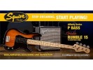 Squier By Fender Affinity Series Precision Bass. Fender Rumble 15 Amp. Brown Sunburst