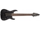 Jackson JS32-8Q Dinky, Rosewood Fingerboard, Fixed Bridge, Bound Neck/Headstock, Transparent Black sedmožičana električna gitara sedmožičana električna gitara