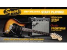 Squier By Fender Affinity Series Strat HSS with Fender Frontman 15G Amp, Brown Sunburst