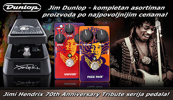 Jim Dunlop efekti, pedale, trzalice, žice