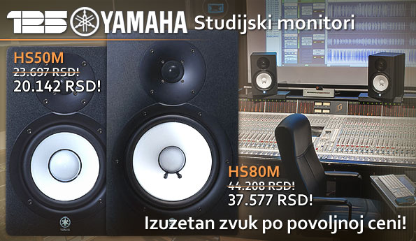 Studijski monitori | Yamaha HS50, HS80 | Mitros Music muzički instumenti