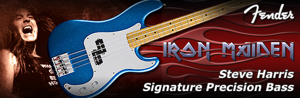 Fender Steve Harris Precision Bass Maple Fretboard. Royal Blue Metallic bas gitara