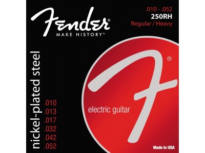 Fender PRIBOR Super 250 Guitar Strings. Nickel Plated Steel. Ball End. 250RH Gauges .010-.052 