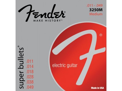 Fender PRIBOR Super Bullet Strings. Nickel Plated Steel. Bullet End. 3250M Gauges .011-.049 