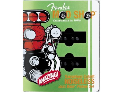 Fender Jazz Bass Pickups (Sets of 2) - Samarium Cobalt Noiseless Jazz Bass - 5 string Black 
