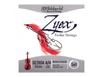 D'Addario DZ310A 4/4M ZYEX VIOLIN SET ALUM D 4/4 MED 