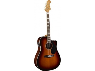 Fender Kingman SCE. 3-Color Sunburst. Cutaway. Solid Spruce Top. Solid Mahog' Back. Fishman/Tuner 