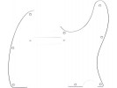Fender PRIBOR Pickguard Tele 8 Hole Mount 3-Ply W/B/W  