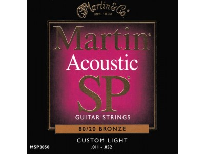 Martin MSP3050 SP 80/20 Bronze Custom Light Acoustic Guitar Strings 
