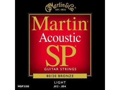 Martin MSP3100 SP 80/20 Bronze Light Acoustic Guitar Strings 