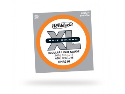 D'Addario EHR310 SET GTR HALF ROUND REG LITE EHR310