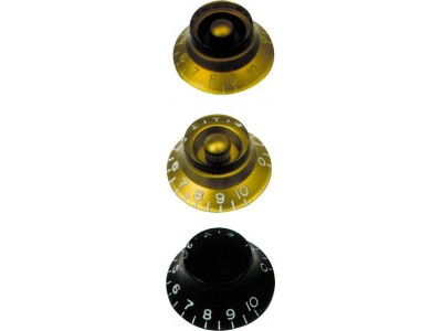 Gibson PRIBOR Top Hat Knobs - Black 4/Pkg Natural 