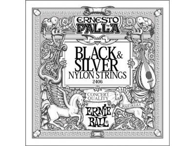 Ernie Ball 2406 Ernesto Palla Black Silver Nylon Classical Guitar Strings - Medium Tension Ernie Ball 2406 Ernesto Palla Black Silver Nylon Classical Guitar Strings - Medium Tension