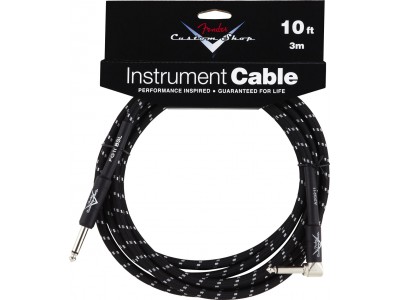 Fender PRIBOR Custom Shop Performance Series Cable 10 Angled Black Tweed  