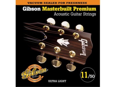 Gibson PRIBOR Masterbuilt Premium Phosphor Bronze .011-.052 Acou Bronze 