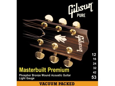 Gibson PRIBOR Masterbuilt Premium Phosphor Bronze .012-.053 Acou Bronze 