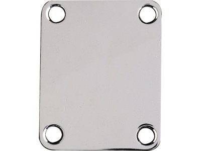 Fender PRIBOR Neck Plate. American Vintage/Mexico Guitars/Basses. 4 Bolt. No Logo. Chrome 