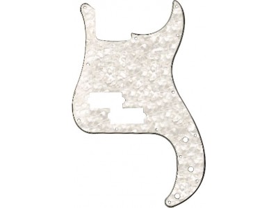 Fender PRIBOR Pickguard. Precision Bass. 13 Hole. White Moto. 4-Ply 