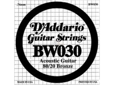 D'Addario BW030 SINGLE 80/20 BRONZE WND 030 