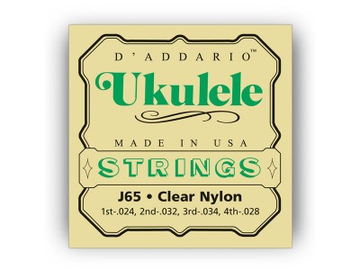 D'Addario J65 SET UKULELE CLEAR NYLON 