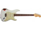 Fender Exclusive 63 Stratocaster Relic Faded Olympic White over 3-Tone Sunburst * električna gitara električna gitara