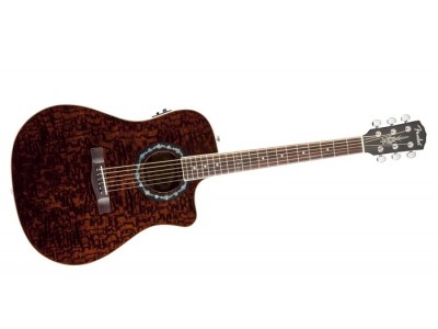 Fender T-Bucket 300CE Transparent Dark Brown Quilt Ash 