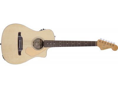 Fender Malibu CE, Cutaway, Spruce Top, Fender Preamp w/Tuner, Natural 