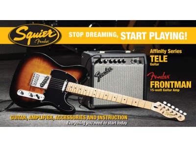 Squier By Fender Affinity Series Telecaster with Fender Frontman 15G Amp, Brown Sunburst 