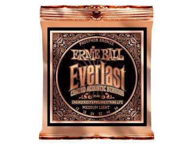 Ernie Ball P02546 MEDIUM LIGHT EVERLAST COATED PHOSPHOR BRONZE 12-54 