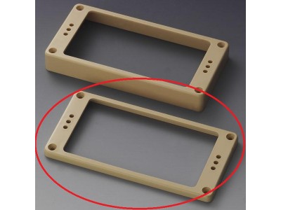 Schaller Pickup Frames (one hole) Plastic. straight Cream Flat 1/4 inch 