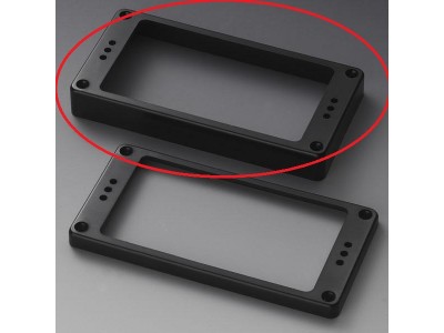 Schaller Pickup Frames (one hole) Plastic. straight Black High 1/2 inch 