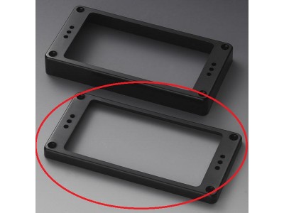 Schaller Pickup Frames (one hole) Plastic. straight Black Flat 1/4 inch 