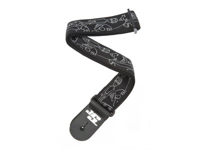 Planet Waves 50JS05 50MM JS STRAP. SILVER SKETCHES 