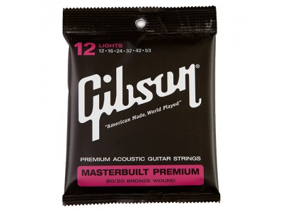 Gibson PRIBOR Masterbuilt Premium 8020 Brass  .012-.053 Acou 