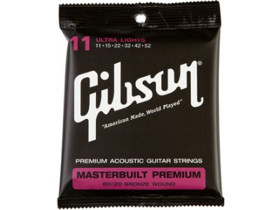 Gibson PRIBOR Masterbuilt Premium 8020 Brass .011-.052 Acou 