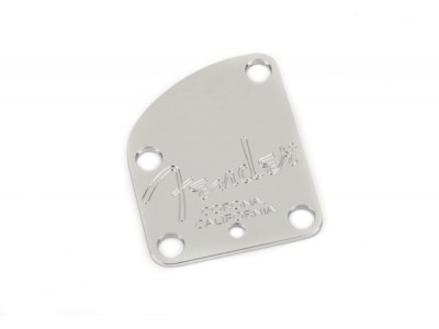 Fender PRIBOR Neck Plate. American Deluxe Guitars. 4 Bolt. Chrome * 