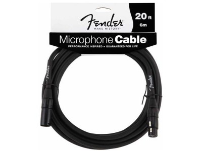 Fender PRIBOR Performance Series Microphone Cable, 20', Black 