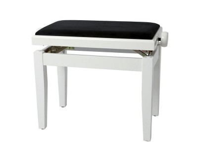 Gewa PIANO BENCH WHITE HIGH GLOSS COVER BLACK Gewa PIANO BENCH WHITE HIGH GLOSS COVER BLACK