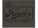 Fender Beer Label Men's Ringer Tee, Gray/Black, Large 