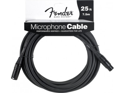 Fender PRIBOR Performance Series Microphone Cable, 25', Black 