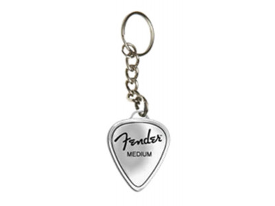 Fender Fender™ Medium Pick Keychain, Pewter 